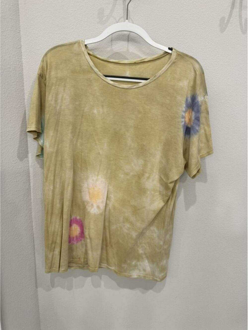 Women's Aquarius Cocktail AQC Clothing Tie-Dye Cotton Modal T-Shirt Size 3